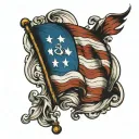Betsy ross flag tattoo design idea