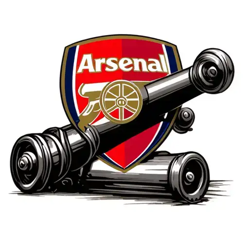Arsenal FC cannon tattoo design idea