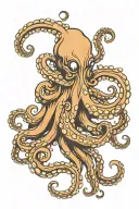 octopus tentacles tattoo design idea