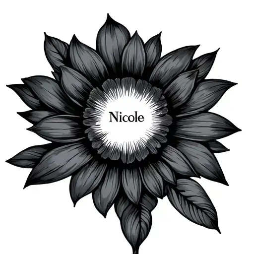 The Name Nicole tattoo design idea