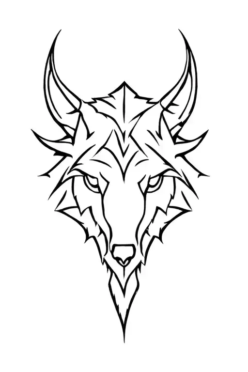 fenrir viking norse tattoo design idea