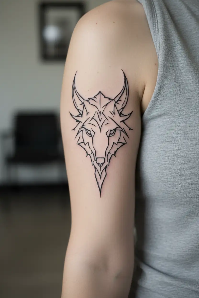 fenrir viking norse tattoo design idea