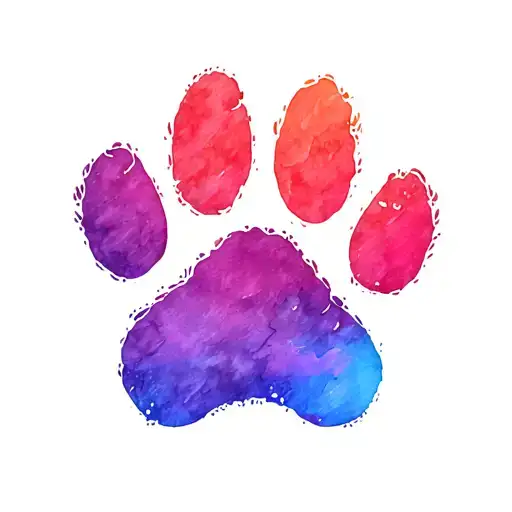paw print of our cat who passed away.  tattoo design idea
