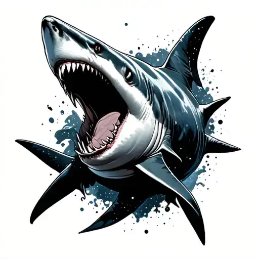 shark and interstellar  tattoo design idea