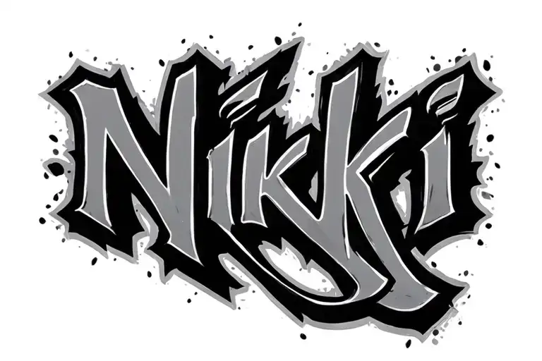 Nikki name in tattoo graffiti font tattoo design idea