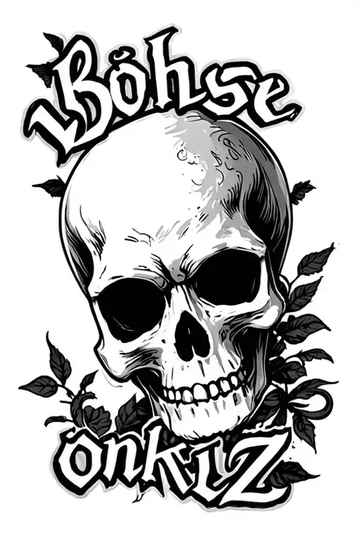 "böhse onkelz" Totenkopf mi amor tattoo design idea