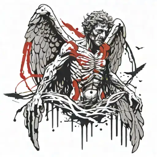 weeping angel tattoo design idea