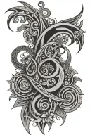 tribal i love bbc qos blacked tattoo design idea