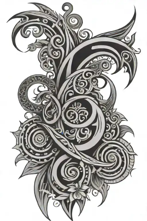 tribal i love bbc qos blacked tattoo design idea