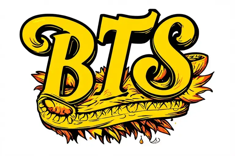 bts logo tattoo design idea