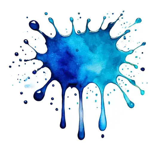 a background of a 3 watercolor splash and drops tattoo design idea