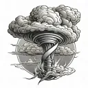 Tornado tattoo design idea