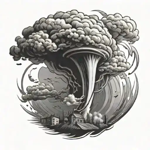 Tornado tattoo design idea