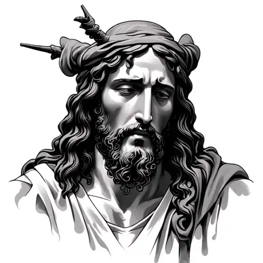 "John 11:35" Jesus weeping tattoo design idea