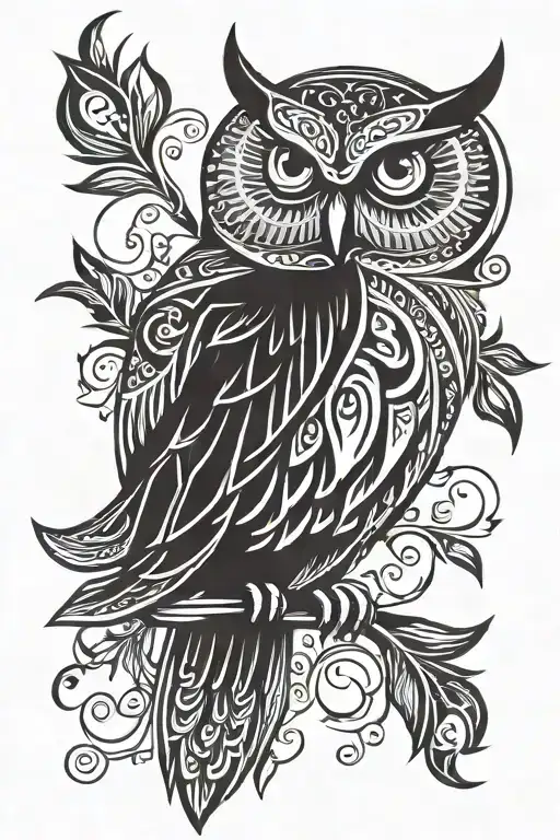 owl tattoo design idea