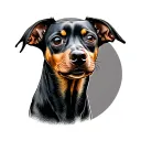 Pinscher tattoo design idea