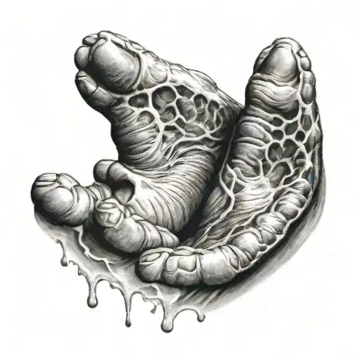 baby foot print tattoo design idea