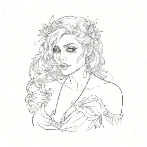 more cleavage tattoo design idea