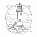 lighthouse tattoo design idea