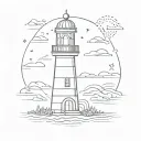 lighthouse tattoo design idea