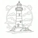 lighthouse tattoo design idea