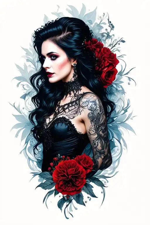 Kate Beckinsale vampire tattoo design idea