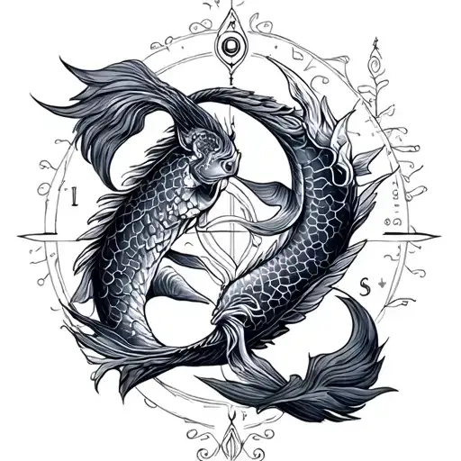 Virgo, cancer, and Pisces combined tattoo design tattoo design idea