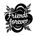 "Friends forever" infinity symbol tattoo design idea