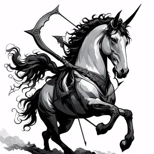 centaur archer coming tattoo design idea