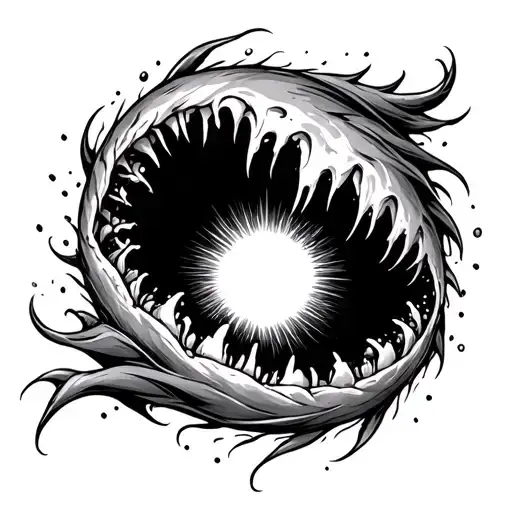 black hole sucking tattoo design idea