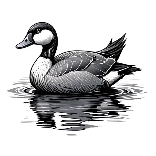 silly goose tattoo design idea