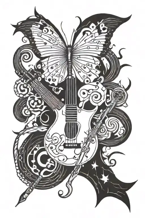 Nova and Duke music tattoo design idea