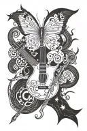 Nova and Duke music tattoo design idea