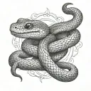 SNAKE A dotwork tattoo tattoo design idea