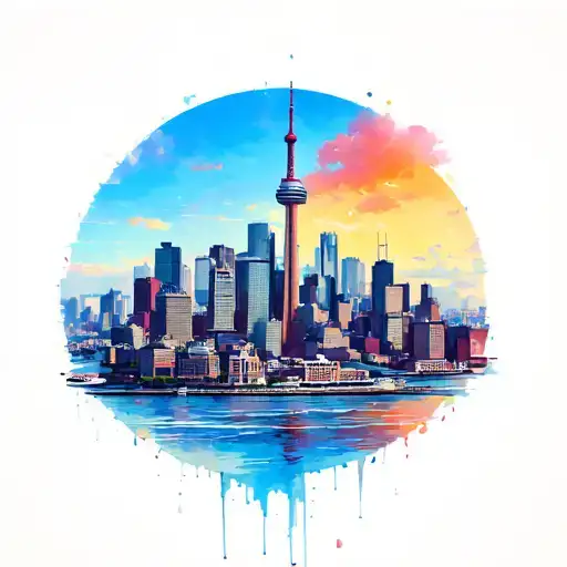 Toronto Skyline tattoo design idea