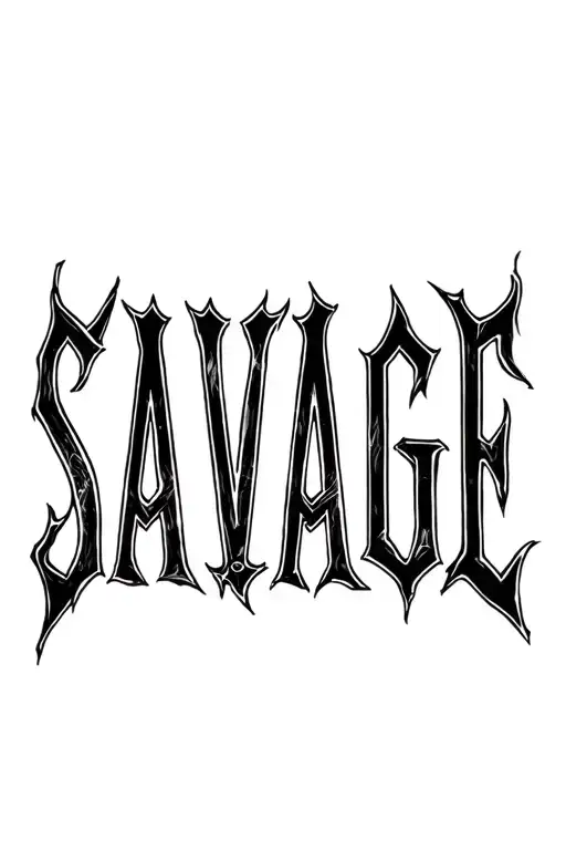 "SAVAGE" tattoo design idea