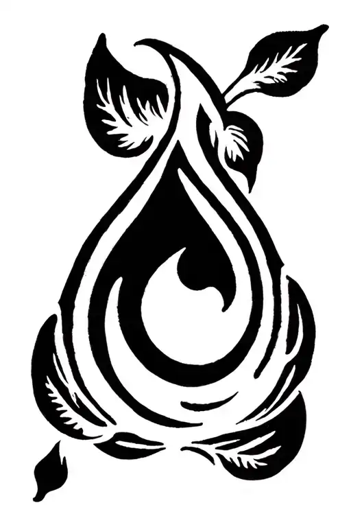 empty tear drop tattoo design idea