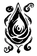 empty tear drop tattoo design idea