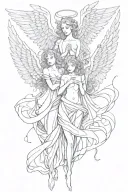 3 Angels tattoo design idea