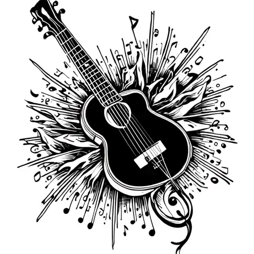 music is therapy tattoo design idea