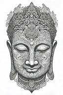 Buddha meditating tattoo design idea