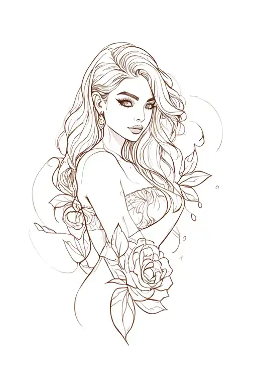 shayla n Me in cursive tattoo design idea