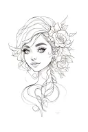 shayla n Me in cursive tattoo design idea