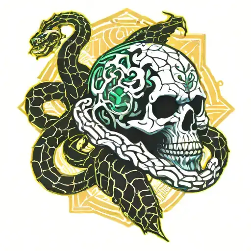 Alpha Legion themes and colors hydra dominatus snakes and hydras and skulls tattoo design idea