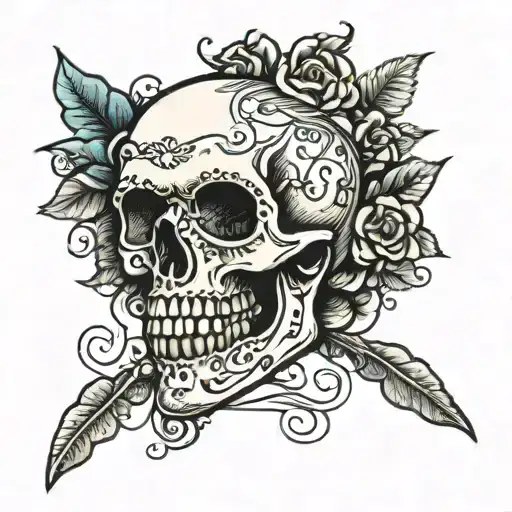 Arielle skulls 7 tattoo design idea
