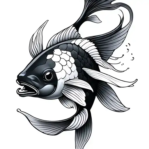 pez koi tattoo design idea