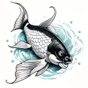 pez koi tattoo design idea