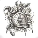 zipper closing all tattoo design idea