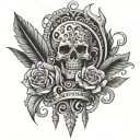 zipper closing all tattoo design idea