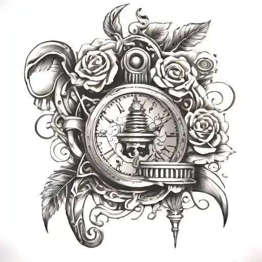 zipper closing all tattoo design idea